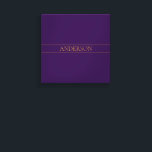 Elegante  tekst | Goud en diep Paars Canvas Afdruk<br><div class="desc">Elegante aanpasbare belettering,  bewerk het ontwerp zoals u wilt!</div>