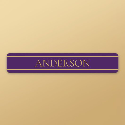 Elegante  tekst | Goud en diep Paars Labels