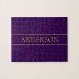 Elegante  tekst | Goud en diep Paars Legpuzzel