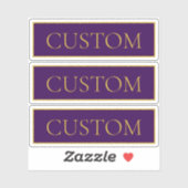 Elegante tekst | Goud en diep Paars Sticker (Vel)