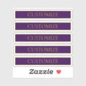 Elegante tekst | Goud en diep Paars Sticker (Vel)