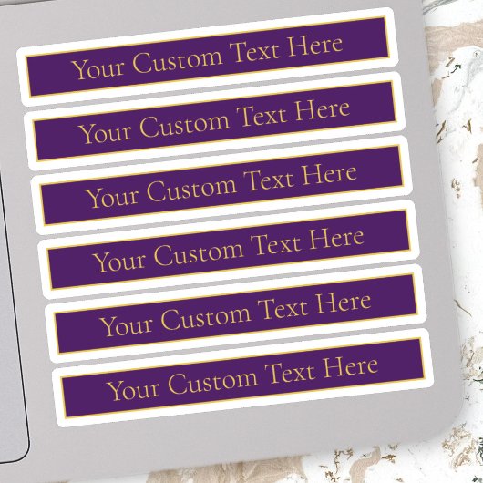 Elegante  tekst | Goud en diep Paars Sticker