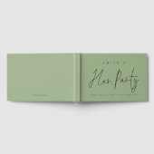 Elegante tekst Hen Party Sage Green Gastenboek (Volledig)