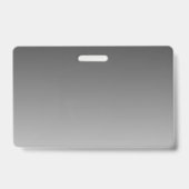 Elegante tekst op eenvoudige moderne grijze ombre  badge (Back)