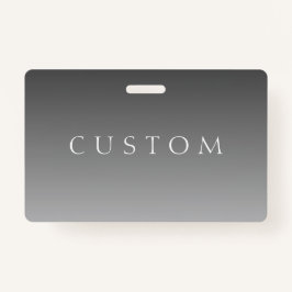 Elegante tekst op eenvoudige moderne grijze ombre  badge