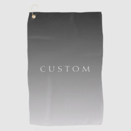 Elegante tekst op eenvoudige moderne grijze ombre  golfhanddoek