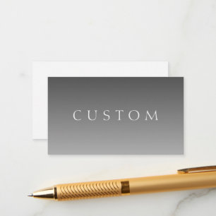 Elegante tekst op eenvoudige moderne grijze ombre  informatiekaartje