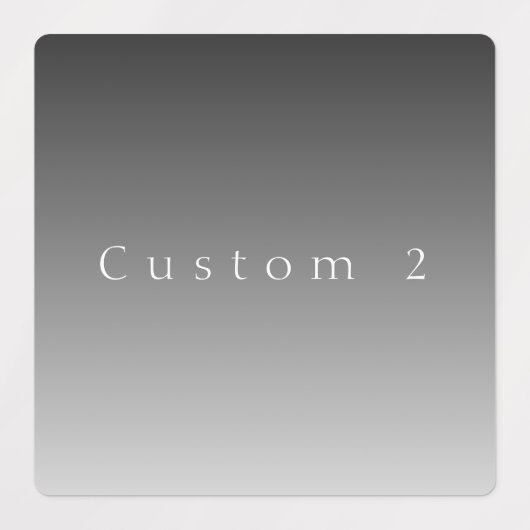 Elegante tekst op eenvoudige moderne grijze ombre  labels (Design 2)