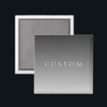 Elegante tekst op eenvoudige moderne grijze ombre  magneet<br><div class="desc">Elegant tekstontwerp,  aanpassen zoals u wilt!</div>