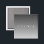 Elegante tekst op eenvoudige moderne grijze ombre  magneet<br><div class="desc">Elegant tekstontwerp,  aanpassen zoals u wilt!</div>