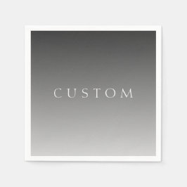 Elegante tekst op eenvoudige moderne grijze ombre  servet