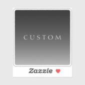 Elegante tekst op eenvoudige moderne grijze ombre  sticker (Vel)