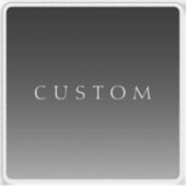 Elegante tekst op eenvoudige moderne grijze ombre  sticker (Voorkant)