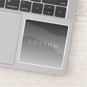 Elegante tekst op eenvoudige moderne grijze ombre sticker