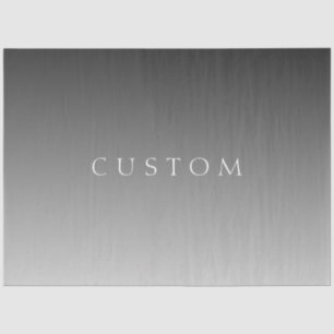 Elegante tekst op eenvoudige moderne grijze ombre  tissuepapier