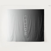 Elegante tekst op eenvoudige moderne grijze ombre  wandkleed (Voorkant (horizontaal))