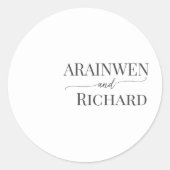 Elegante tekst sjabloon ronde sticker (Voorkant)