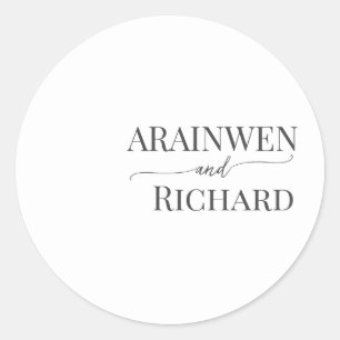 Elegante tekst sjabloon ronde sticker