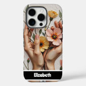 Elegante telefoonhoes met bloemenhanden Case-Mate iPhone case (Achterkant)