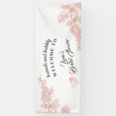 Elegante Tequila Roze Fun Bruidsuitnodiging Welkom Spandoek (Verticaal)