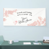 Elegante Tequila Roze Fun Bruiloft Feest Welkom Spandoek (Beurs)