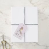 Elegante tere roze bruid wordende bruidsfeest cadeaulabel (Met Touw)