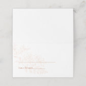 Elegante Terra Cotta Eenvoudige bloemenbruiloft Plaatskaartje (Buitenkant ongevouwen)