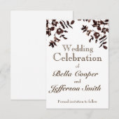 Elegante Terra Cotta Sepia Water Rozen - Save The Date (Voorkant / Achterkant)