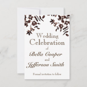 Elegante Terra Cotta Sepia Water  Rozen - Save The Date