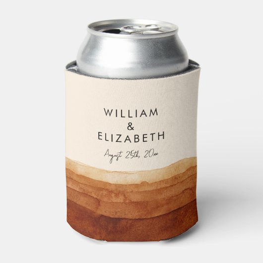 Elegante Terracotta Abstracte woestijn gepersonali Blikjeskoeler (Blikje Voorkant)