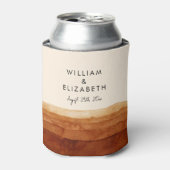 Elegante Terracotta Abstracte Woestijn Persoonlijk Blikjeskoeler (Blikje Voorkant)