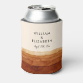 Elegante Terracotta Abstracte Woestijn Persoonlijk Blikjeskoeler (Blikje Achterkant)