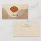 Elegante Terracotta Abstracte woestijn Visitekaartje (Voorkant / Achterkant)