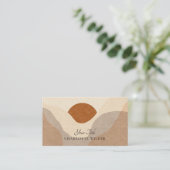 Elegante Terracotta Abstracte woestijn Visitekaartje (Staand voorkant)