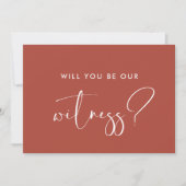 Elegante Terracotta Bent u onze getuige kaart? Kaart (Voorkant)