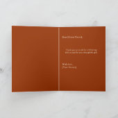 Elegante terracotta bloem | Aangepaste bruiloft Bedankkaart (Binnen)