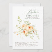 Elegante terracotta bloemen Boho Vrijgezellenfeest Kaart (Voorkant)