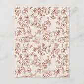 Elegante Terracotta Bloemen Huwelijk Informatiekaartje (Achterkant)