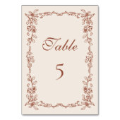 Elegante Terracotta  Bloemen Huwelijk Kaart (Voorkant)