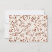 Elegante Terracotta Bloemen QR Code Huwelijk RSVP Kaartje (Achterkant)