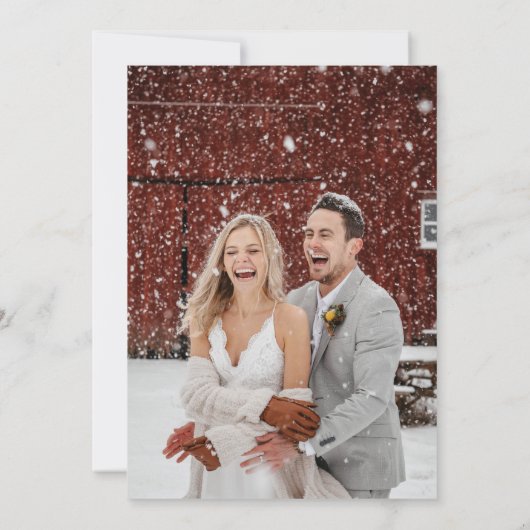 Elegante terracotta bloemendennen bough bruiloft f kaart (Achterkant)