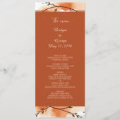 Elegante terracotta Bloemenrand menu & programma (Voorkant)