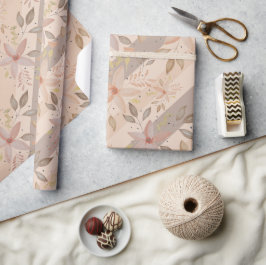 Elegante Terracotta Blush Watercolor Bloemen Cadeaupapier