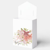 Elegante Terracotta Blush Wildflower Waterverf Bedankdoosjes (Geopend)