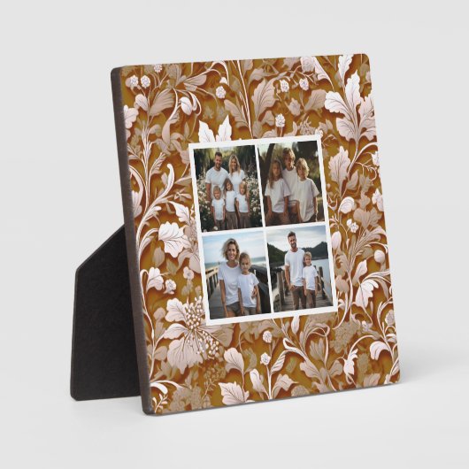 Elegante terracotta boho bloem fotoplaat (Voorkant)
