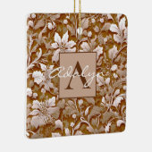 Elegante  terracotta boho bloem keramisch ornament (Rechts)