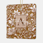 Elegante  terracotta boho bloem keramisch ornament (Links)