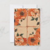 Elegante Terracotta Boho Bruidsdouche Bedankkaart (Achterkant)