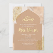 Elegante Terracotta Boho Iftar-dineruitnodiging Kaart (Voorkant)