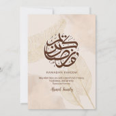 Elegante Terracotta Boho Iftar-dineruitnodiging Kaart (Achterkant)